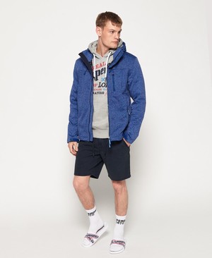 Superdry Hooded SD-Windtrekker Férfi Kabát Kék/Sötétkék/Sötét Sötétkék | WXPFK3641